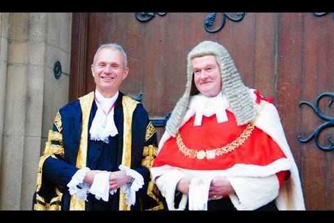 Lord chancelllor and Sir Ian Burnett